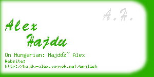 alex hajdu business card