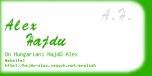 alex hajdu business card